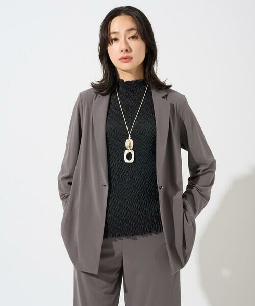 GEORGES RECH / ジョルジュ・レッシュ テーラードジャケット | [セットアップ対応]ドライタッチジャージーテーラードジャケット（ベージュ）