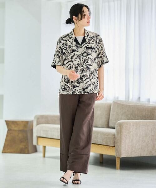GEORGES RECH / ジョルジュ・レッシュ シャツ・ブラウス | リーフプリントオープンカラーシャツ | 詳細3