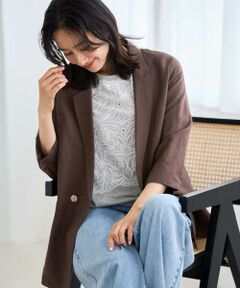 [セットアップ対応]フレンチリネンテーラードジャケット