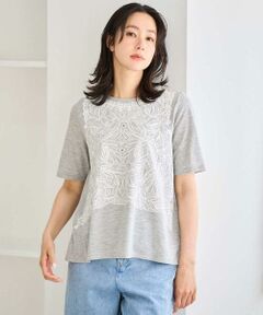 GEORGES RECH / ジョルジュ・レッシュ カットソー | レースプリントジャージーカットソー