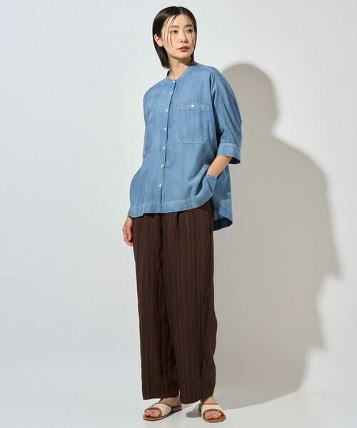 GEORGES RECH / ジョルジュ・レッシュ その他パンツ | ランダムピンストライプドビーバレルパンツ | 詳細8