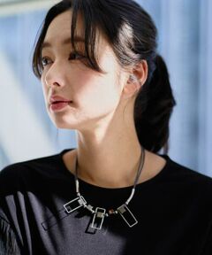 GEORGES RECH / ジョルジュ・レッシュ ネックレス・ペンダント・チョーカー | [日本製]スクエアパーツコンビメタルチョーカー