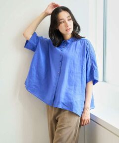 GEORGES RECH / ジョルジュ・レッシュ シャツ・ブラウス | ハシゴレースドルマンリネンタックシャツ