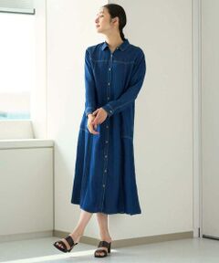 GEORGES RECH / ジョルジュ・レッシュ ロング・マキシ丈ワンピース | デニムロングシャツワンピース