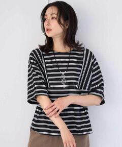 GEORGES RECH / ジョルジュ・レッシュ カットソー | ラメボーダーポンチョカットソー