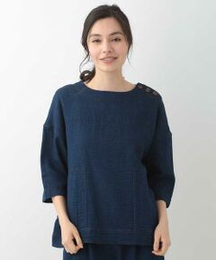 GIANNI LO GIUDICE / ジャンニ・ロ・ジュディチェ シャツ・ブラウス | ビッグポケットインディゴブラウス