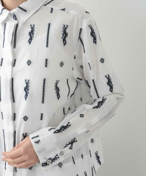 GIANNI LO GIUDICE / ジャンニ・ロ・ジュディチェ シャツ・ブラウス | オリエンタル刺繍ボタンダウンシャツ | 詳細4