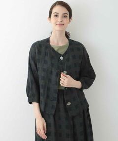 GIANNI LO GIUDICE / ジャンニ・ロ・ジュディチェ シャツ・ブラウス | ヘンプコットンチェックブラウス