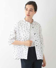 GIANNI LO GIUDICE / ジャンニ・ロ・ジュディチェ シャツ・ブラウス | ランダムドットバンドカラーブラウス