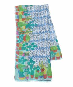 GIANNI LO GIUDICE / ジャンニ・ロ・ジュディチェ マフラー・ショール・スヌード・ストール | 【洗える】サボテン柄大判ストール