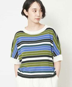 GIANNI LO GIUDICE / ジャンニ・ロ・ジュディチェ ニット・セーター | 綿擬麻マルチボーダーニット