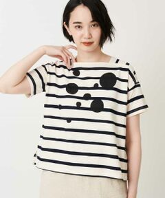 GIANNI LO GIUDICE / ジャンニ・ロ・ジュディチェ カットソー | 【洗える】ボーダーコットンデザインカットソー