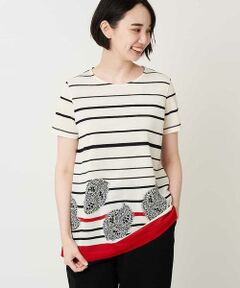 GIANNI LO GIUDICE / ジャンニ・ロ・ジュディチェ カットソー | 【洗える】ペイズリーパネルボーダーチュニックカットソー