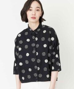 GIANNI LO GIUDICE / ジャンニ・ロ・ジュディチェ シャツ・ブラウス | 【洗える】ドットリーフ刺繍ブラウス