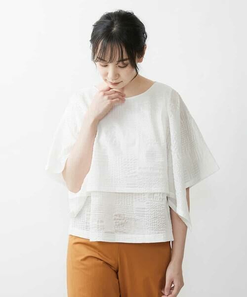 GIANNI LO GIUDICE / ジャンニ・ロ・ジュディチェ カットソー | 【洗える】ケープカラーデザインカットソー | 詳細1