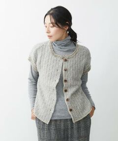 GIANNI LO GIUDICE / ジャンニ・ロ・ジュディチェ ベスト | ［日本製］ツイード調ラウンドベスト