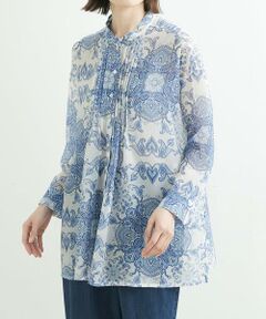 GIANNI LO GIUDICE / ジャンニ・ロ・ジュディチェ シャツ・ブラウス | [洗える・日本製]楊柳プリントロングブラウス