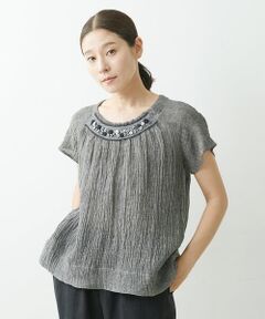 GIANNI LO GIUDICE / ジャンニ・ロ・ジュディチェ シャツ・ブラウス | [洗える]リネンヨウリュウブラウス