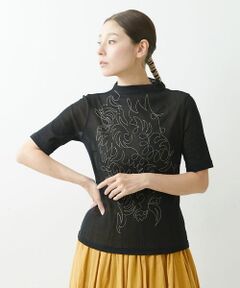 GIANNI LO GIUDICE / ジャンニ・ロ・ジュディチェ カットソー | [洗える]コットンチュール刺繍カットソー