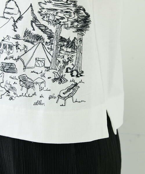 GIANNI LO GIUDICE / ジャンニ・ロ・ジュディチェ カットソー | [洗える]コットンリネンキャンプ刺繍半袖カットソー | 詳細30
