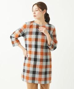 GIANNI LO GIUDICE / ジャンニ・ロ・ジュディチェ シャツ・ブラウス | [洗える・日本製]先染めブロックチェックチュニックブラウス