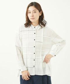 GIANNI LO GIUDICE / ジャンニ・ロ・ジュディチェ シャツ・ブラウス | [洗える]ランダムチェックシュリンクブラウス