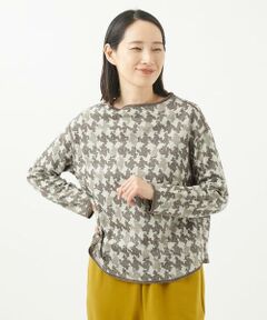 GIANNI LO GIUDICE / ジャンニ・ロ・ジュディチェ カットソー | [洗える・リバーシブル]千鳥プリントカットソー