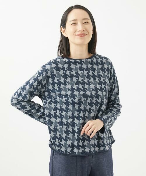 GIANNI LO GIUDICE / ジャンニ・ロ・ジュディチェ カットソー | [洗える・リバーシブル]千鳥プリントカットソー | 詳細1