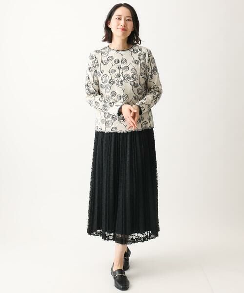 GIANNI LO GIUDICE / ジャンニ・ロ・ジュディチェ カットソー | [洗える・日本製・リバーシブル]ラインフラワージャガードカットソー | 詳細10