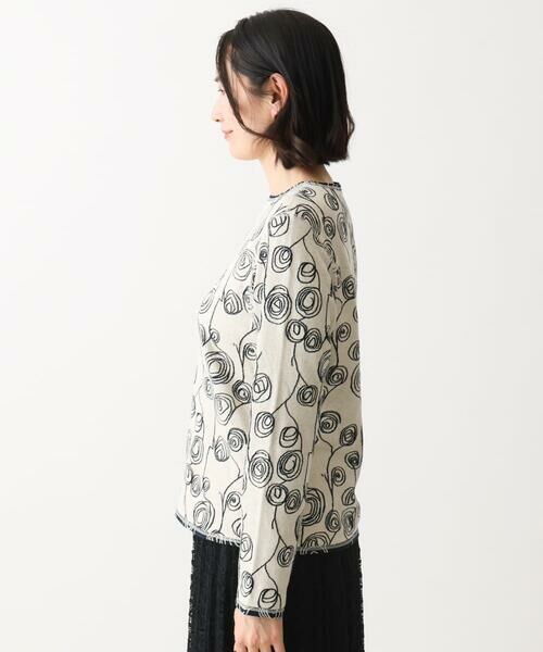 GIANNI LO GIUDICE / ジャンニ・ロ・ジュディチェ カットソー | [洗える・日本製・リバーシブル]ラインフラワージャガードカットソー | 詳細3