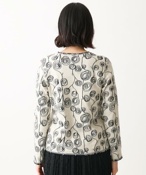 GIANNI LO GIUDICE / ジャンニ・ロ・ジュディチェ カットソー | [洗える・日本製・リバーシブル]ラインフラワージャガードカットソー | 詳細4