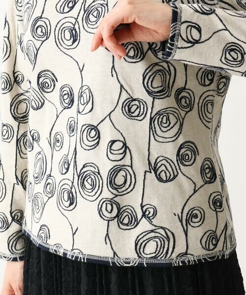 GIANNI LO GIUDICE / ジャンニ・ロ・ジュディチェ カットソー | [洗える・日本製・リバーシブル]ラインフラワージャガードカットソー | 詳細7