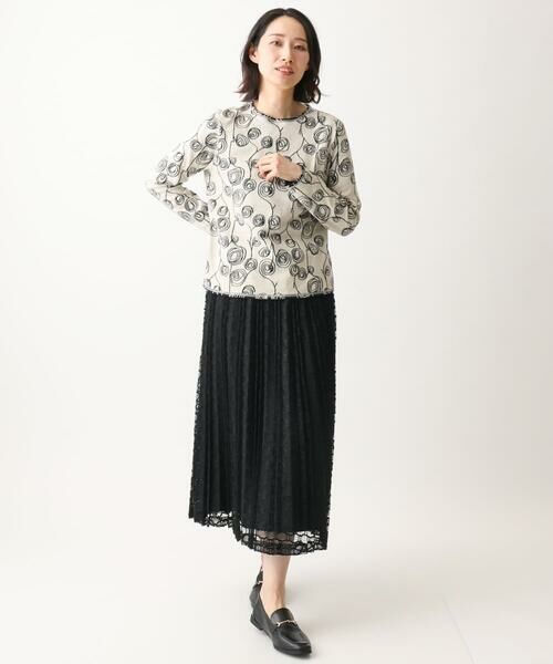 GIANNI LO GIUDICE / ジャンニ・ロ・ジュディチェ カットソー | [洗える・日本製・リバーシブル]ラインフラワージャガードカットソー | 詳細9