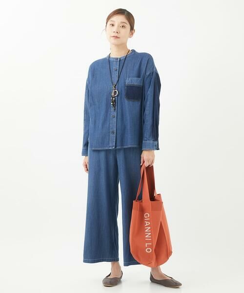 GIANNI LO GIUDICE / ジャンニ・ロ・ジュディチェ シャツ・ブラウス | [洗える]フリクションデニムブラウス | 詳細15