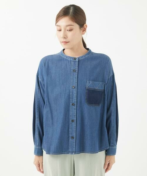 GIANNI LO GIUDICE / ジャンニ・ロ・ジュディチェ シャツ・ブラウス | [洗える]フリクションデニムブラウス | 詳細2