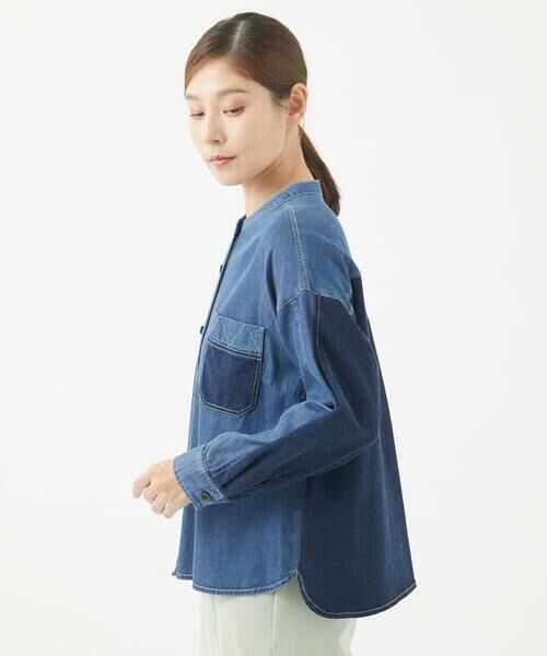 GIANNI LO GIUDICE / ジャンニ・ロ・ジュディチェ シャツ・ブラウス | [洗える]フリクションデニムブラウス | 詳細3