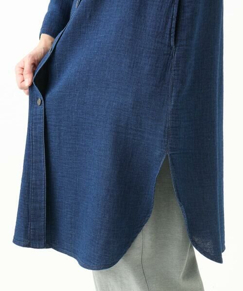 GIANNI LO GIUDICE / ジャンニ・ロ・ジュディチェ シャツ・ブラウス | [洗える]二重織ガーゼデニムロングブラウス | 詳細12