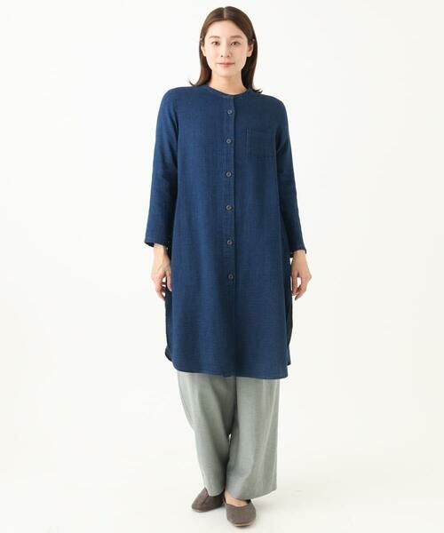 GIANNI LO GIUDICE / ジャンニ・ロ・ジュディチェ シャツ・ブラウス | [洗える]二重織ガーゼデニムロングブラウス | 詳細13