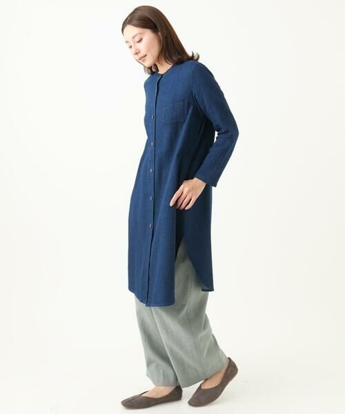 GIANNI LO GIUDICE / ジャンニ・ロ・ジュディチェ シャツ・ブラウス | [洗える]二重織ガーゼデニムロングブラウス | 詳細14