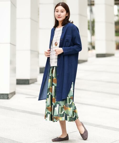 GIANNI LO GIUDICE / ジャンニ・ロ・ジュディチェ シャツ・ブラウス | [洗える]二重織ガーゼデニムロングブラウス | 詳細15