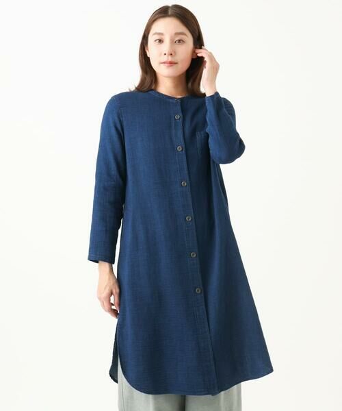 GIANNI LO GIUDICE / ジャンニ・ロ・ジュディチェ シャツ・ブラウス | [洗える]二重織ガーゼデニムロングブラウス | 詳細2