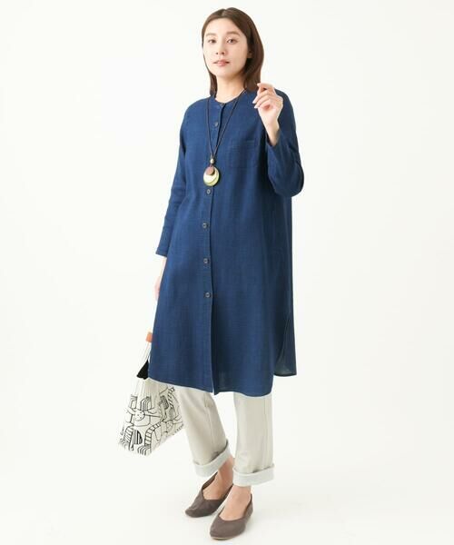 GIANNI LO GIUDICE / ジャンニ・ロ・ジュディチェ シャツ・ブラウス | [洗える]二重織ガーゼデニムロングブラウス | 詳細22