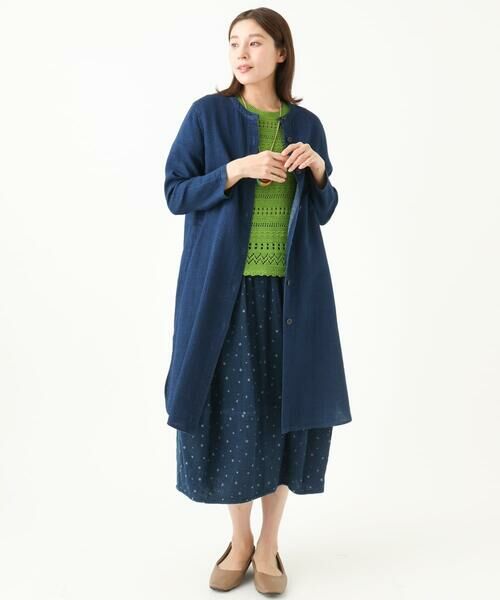 GIANNI LO GIUDICE / ジャンニ・ロ・ジュディチェ シャツ・ブラウス | [洗える]二重織ガーゼデニムロングブラウス | 詳細23