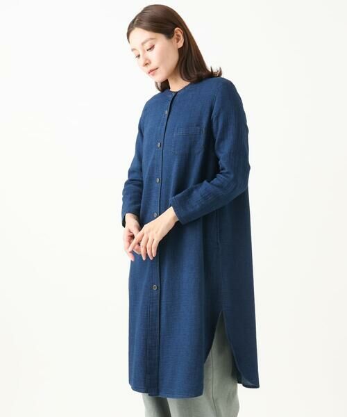 GIANNI LO GIUDICE / ジャンニ・ロ・ジュディチェ シャツ・ブラウス | [洗える]二重織ガーゼデニムロングブラウス | 詳細3