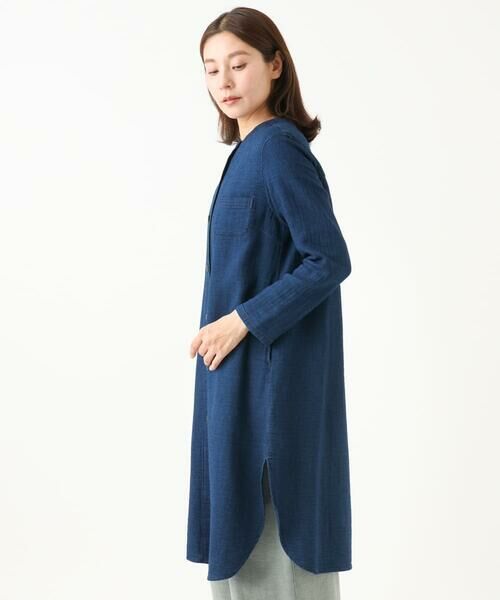 GIANNI LO GIUDICE / ジャンニ・ロ・ジュディチェ シャツ・ブラウス | [洗える]二重織ガーゼデニムロングブラウス | 詳細5