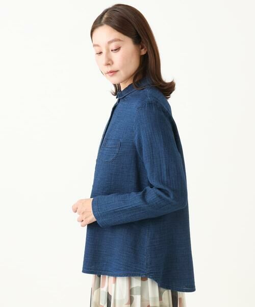 GIANNI LO GIUDICE / ジャンニ・ロ・ジュディチェ シャツ・ブラウス | [洗える]二重織ガーゼデニムブラウス | 詳細5
