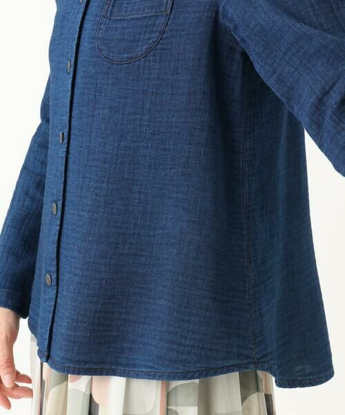 GIANNI LO GIUDICE / ジャンニ・ロ・ジュディチェ シャツ・ブラウス | [洗える]二重織ガーゼデニムブラウス | 詳細9