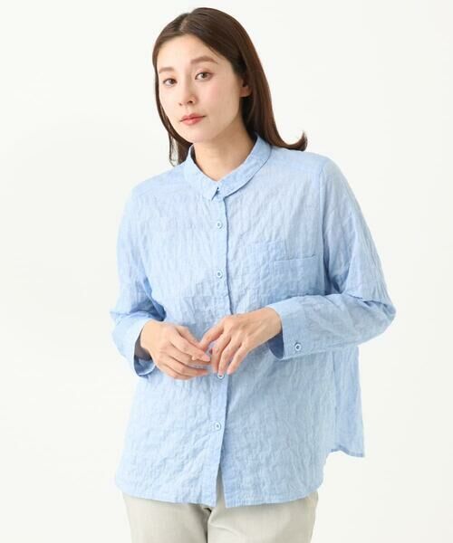 GIANNI LO GIUDICE / ジャンニ・ロ・ジュディチェ シャツ・ブラウス | [洗える・日本製]シャーリングシャンブレーブラウス | 詳細2