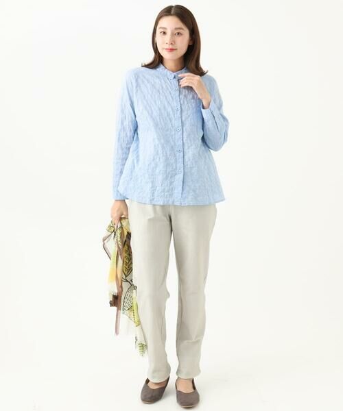 GIANNI LO GIUDICE / ジャンニ・ロ・ジュディチェ シャツ・ブラウス | [洗える・日本製]シャーリングシャンブレーブラウス | 詳細3