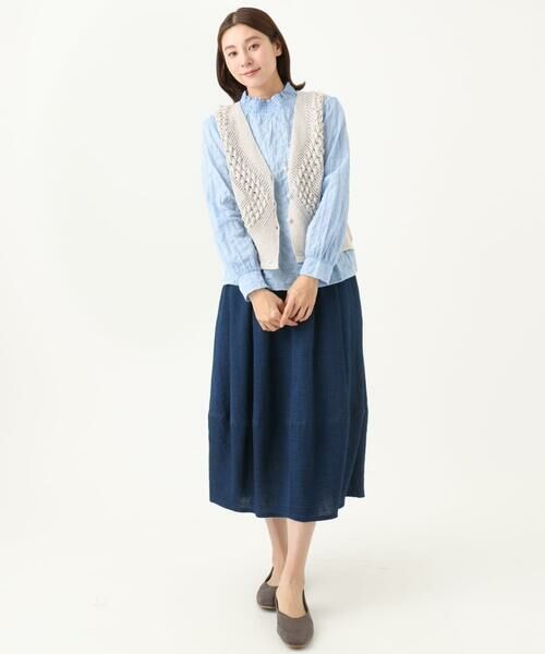 GIANNI LO GIUDICE / ジャンニ・ロ・ジュディチェ シャツ・ブラウス | [洗える・日本製]シャーリングシャンブレーブラウス | 詳細6